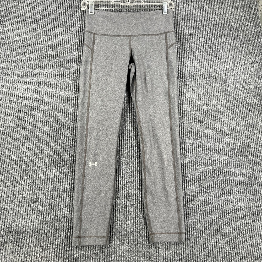 Under Armour Leggings Womens Small Gray Compression Heat Gear Gym‎ Workout